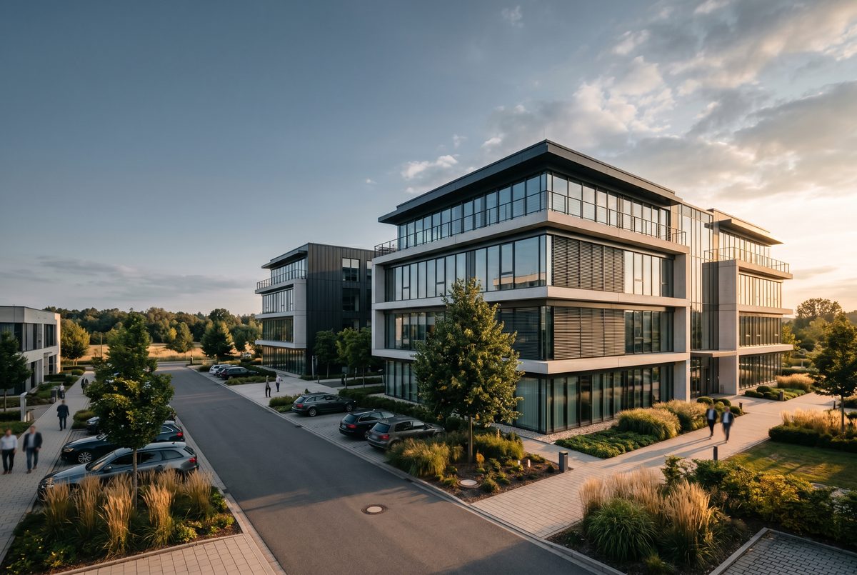 Gewerbegebiet mit Fibre-to-the-Building-Infrastruktur
