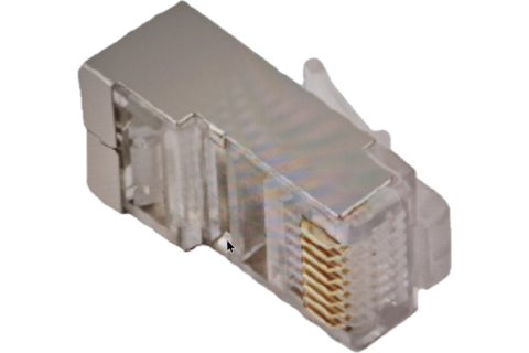 RJ45 Stecker Cat6A geschirmt fur rund kabel 22-24AWG 2 Teile