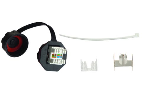 Keystone Cat6A STP 8P8C 500MHz IP67 Industrie 3-Teilig