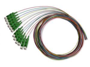 Faserpigtail satz SM OS2 G657A1 LC/APC SX 12-farb. 1,5m
