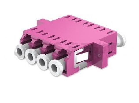 Kupplung MM OM4 LC-4 fach (Quad) Violett