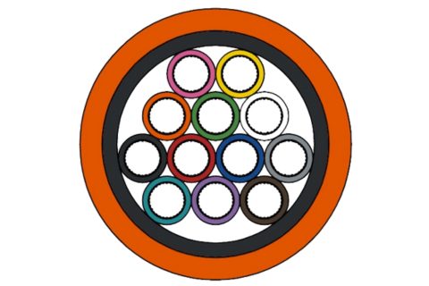 Erdverlegerohr 12x5/3,5mm Orange 500m Trommel