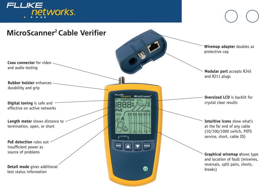 Fluke MicroScanner2 Kabel Verifizierer