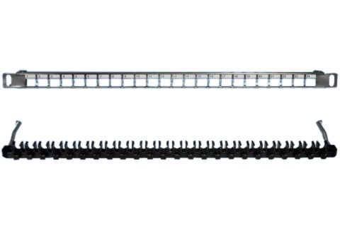 24 port FTP Unloaded Snap-In patch panel, 0.5U