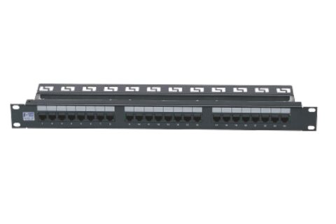 24poort RJ-45 ungeschirmte Cat 6e 19“ 110 IDC 1HE T568 A / B