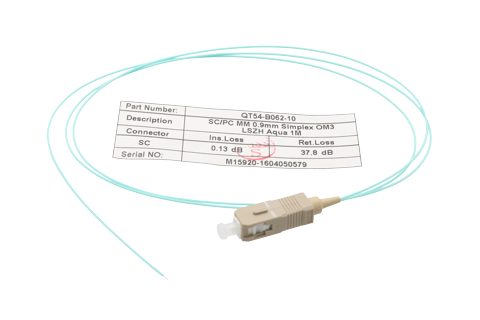Pigtail MM 50/125µm OM3 SC Simplex 1,5 meter