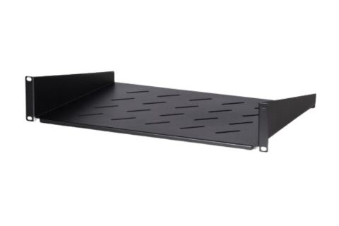 Vented shelf 19" 1U Black