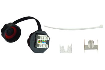 Keystone Cat6A STP 8P8C 500MHz IP67 Industrie 3-Teilig