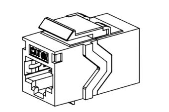 Cat 6A-Kupplungsbuchse 10Gig RJ45 geschirmt einrastbar