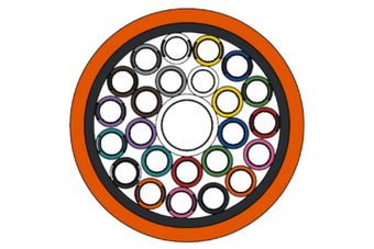 Erdverlegerohr 24x5/3,5mm + 1way 10/8 Orange 500m Trommel