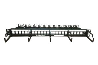 Ungeschirmtes 19-Zoll-Leerpanel mit 24 Ports und Rangiersyst