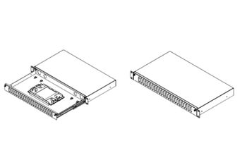 LWL-Patchpanel 19" 1HE Schwarz, 24 Ports SC Duplex
