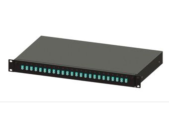 LWL-Patchpanel 19" 1HE Schwarz, 24 Ports SC Simplex/LC Duplex