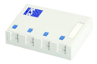 4Port, Konsolidierungspunkte fur RJ-45 Keystones Weiss
